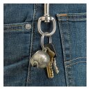 Biltwell key fob Gringo helmet, cast white brass