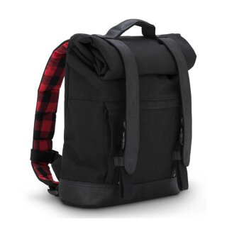 Burly Voyager Biker Cordura Rucksack Tasche schwarz