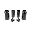 Cult-Werk, 6-piece fork tube cover kit. Gloss black. Logo