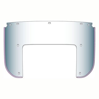 National Cycle, Beaded 7-bolt lower window. Clear
