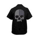 LT, GREY USA SKULL WORK SHIRT