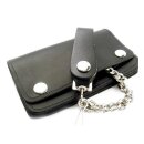 Amigaz Black Leather Biker Chain Wallet