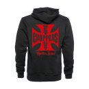 WCC red OG Classic zip hoodie black