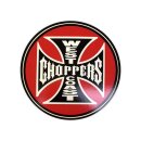 WCC Tank Logo round sticker white 100mm