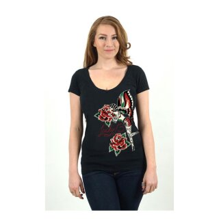 Lucky 13 Rose Fairy T-shirt black