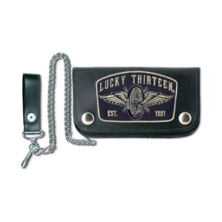 Lucky 13 Speedster leather embroidered patch wallet
