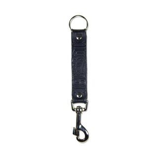 Lucky 13 MGF CO leather embossed keychain black