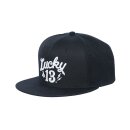 Lucky 13 Shocker snapback cap black with white logo