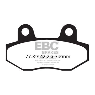 EBC ORGANIC BRAKE PAD SET FRONT