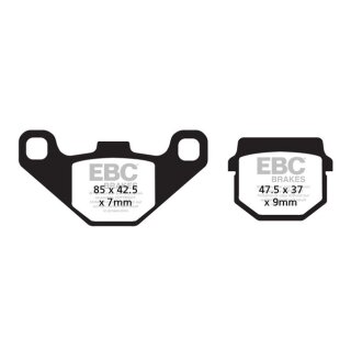 EBC DOUBLE-H SINTERED BRAKE PAD SET REAR