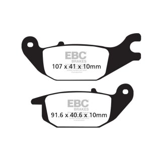 EBC DOUBLE-H SINTERED BRAKE PAD SET FRONT