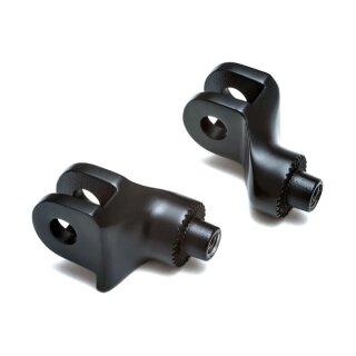 Kuryakyn splined footpeg adapters gloss black