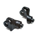 Kuryakyn splined footpeg adapters gloss black