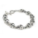 Amigaz Flat Skull Chain Bracelet 7,5"