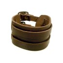 Amigaz Brown Buckle Leather Cuff Bracelet