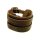 Amigaz Brown Buckle Leather Cuff Bracelet