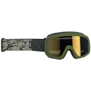 Biltwell Overland 2.0 Grunt Motorrad Brille Schutzbrille Olive Grün Camo