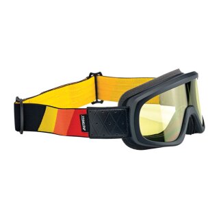 Biltwell Overland 2.0 Tri-Stripe goggle black R/Y/O