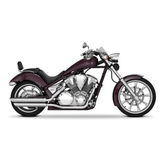 V&H Twin Slash PC slip ons, chrome