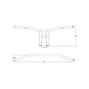 Biltwell Tyson XL T-Bar Lenker 10" chrom für Harley Dyna Softail Sportster