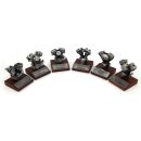 V-Twin Motor Modell Set Dekoration 6 tlg. aus Zinn