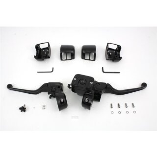 Lenkerarmaturen schwarz für Harley Modelle 96-06  9/16 Bore