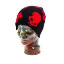 BEANIE RED SKULLS