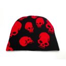 BEANIE RED SKULLS