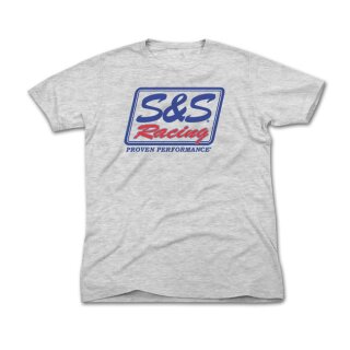 S&S T-SHIRT RACING LIGHT ASH GREY