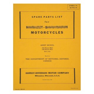 PARTS CATALOG, 42-43 45 INCH WLC