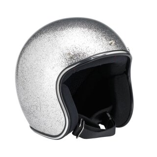 BILTWELL OPEN FACE HELMET BRITE SILVER