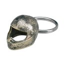 Biltwell key fob Lane Splitter helmet, cast white brass
