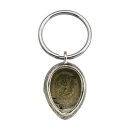 Biltwell key fob Lane Splitter helmet, cast white brass