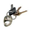 Biltwell key fob Lane Splitter helmet, cast white brass
