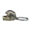 Biltwell key fob Lane Splitter helmet, cast white brass