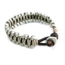 AmiGaz snake chain leather bracelet