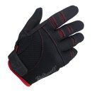 BILTWELL MOTO GLOVES BLACK/RED L