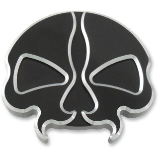 Skull SplitTankdeckel Alu schwarz für Harley Modelle 96-20