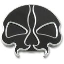 Skull SplitTankdeckel Alu schwarz für Harley Modelle...