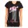 WOMEN T-SHIRT; SPIN-OFF STRIPES, BLACK