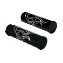 FLAMED BILLET GRIPS, BLACK