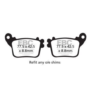 EBC V-pad Semi Sintered brake pads