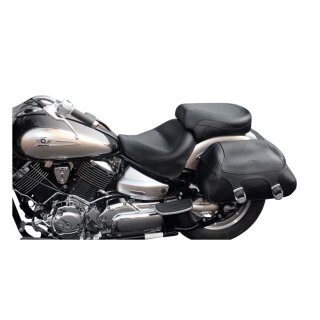 Mustang 2-p wide touring vintage seat plain black