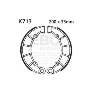 EBC plain brake shoes