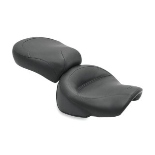 Mustang 2-p wide touring vintage seat plain black