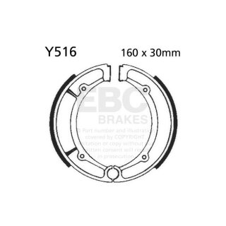 EBC plain brake shoes