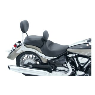 Mustang wide touring vintage solo seat plain black