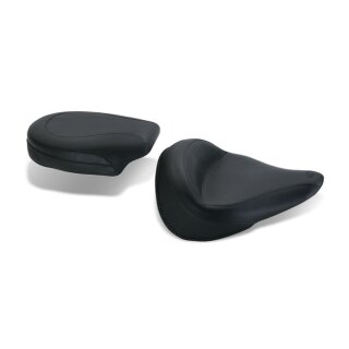 Mustang wide touring vintage solo seat plain black