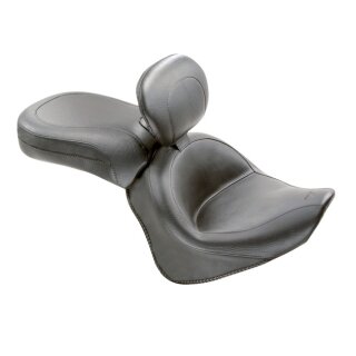 Mustang 2-p wide touring vintage seat plain black