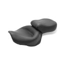 Mustang 1-piece 2-up wide touring vintage seat plain black